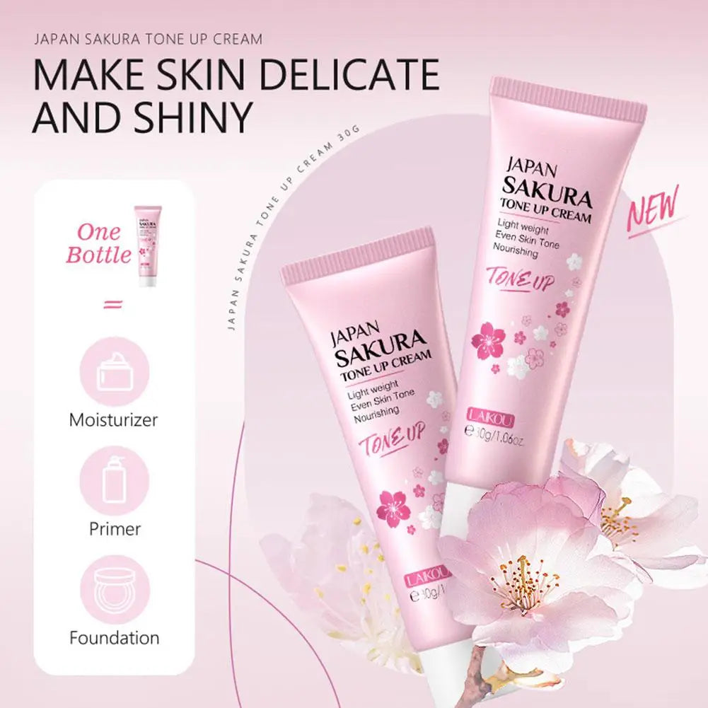 Sakura Tone-up Cream Quick Skin Tone Balancer Long-lasting Hydrating Qme