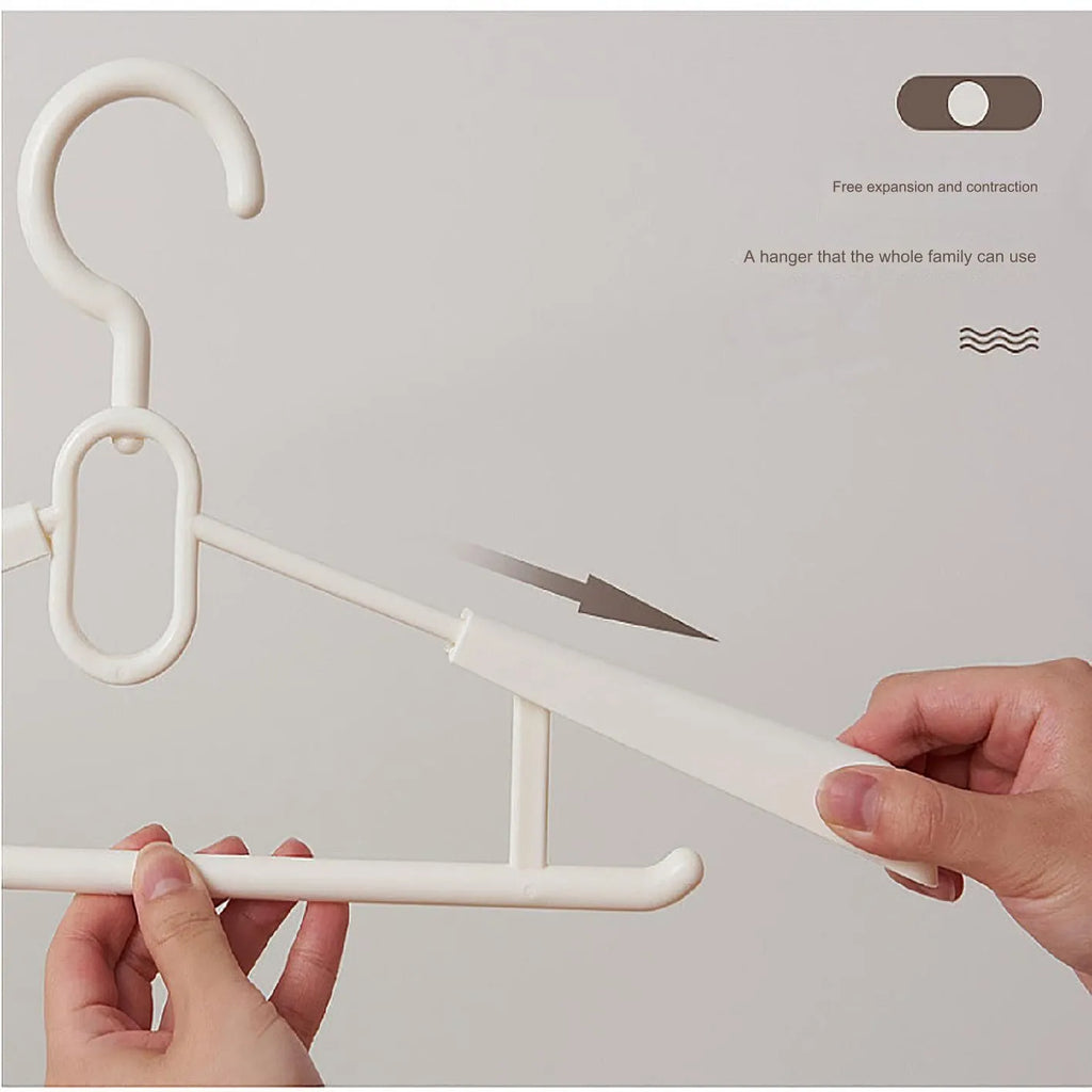 Multifunctional Plastic Clothes Rack Folding Clothes Rack for Mini Travel Portable Travel Magic Retractable Clothes Hangers Qme