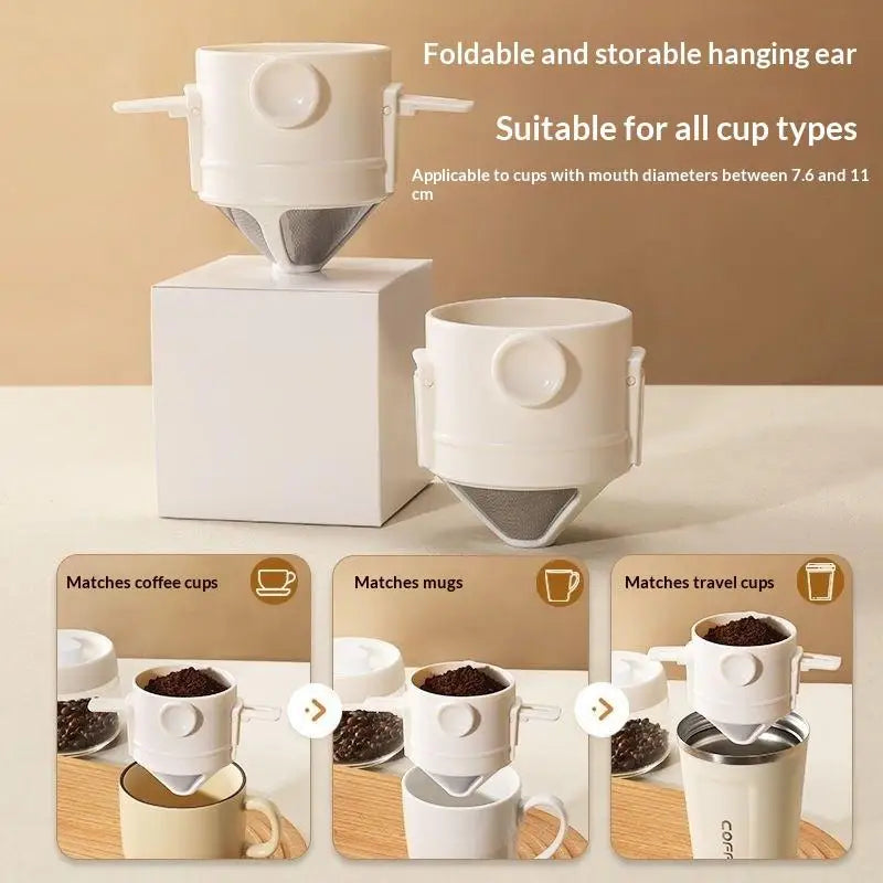 Coffee Filter Maker Stainless Steel Drip Tea Holder Reusable Qme