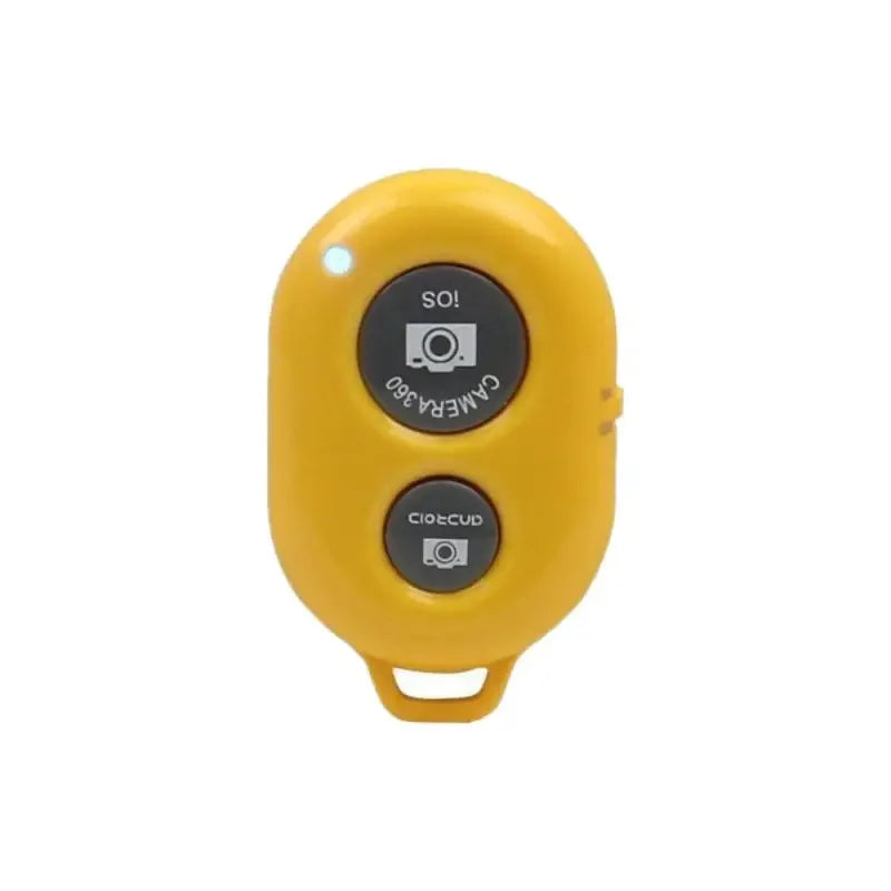 10pcs Mini Bluetooth Remote Control Universal Remote Control Selfie Stick Bluetooth Camera Controller One Click Wireless Selfie Qme Yellow