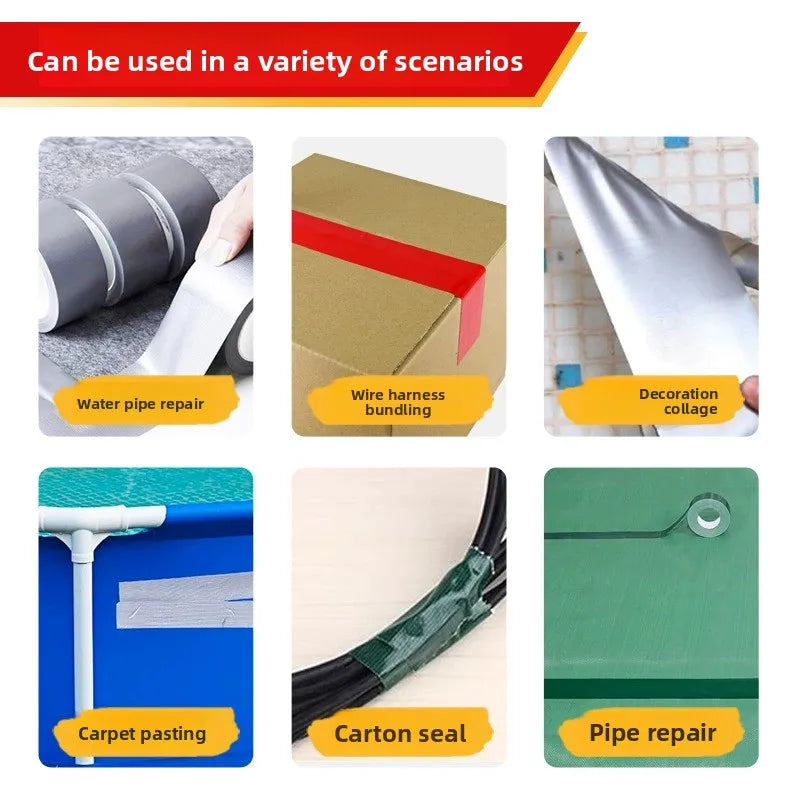 Multicolor DIY Super Sticky Cloth Duct Tape Carpet Binding Floor Waterproof Heavy Duty Industrial Adhesive Tape Repair Bundles Qme