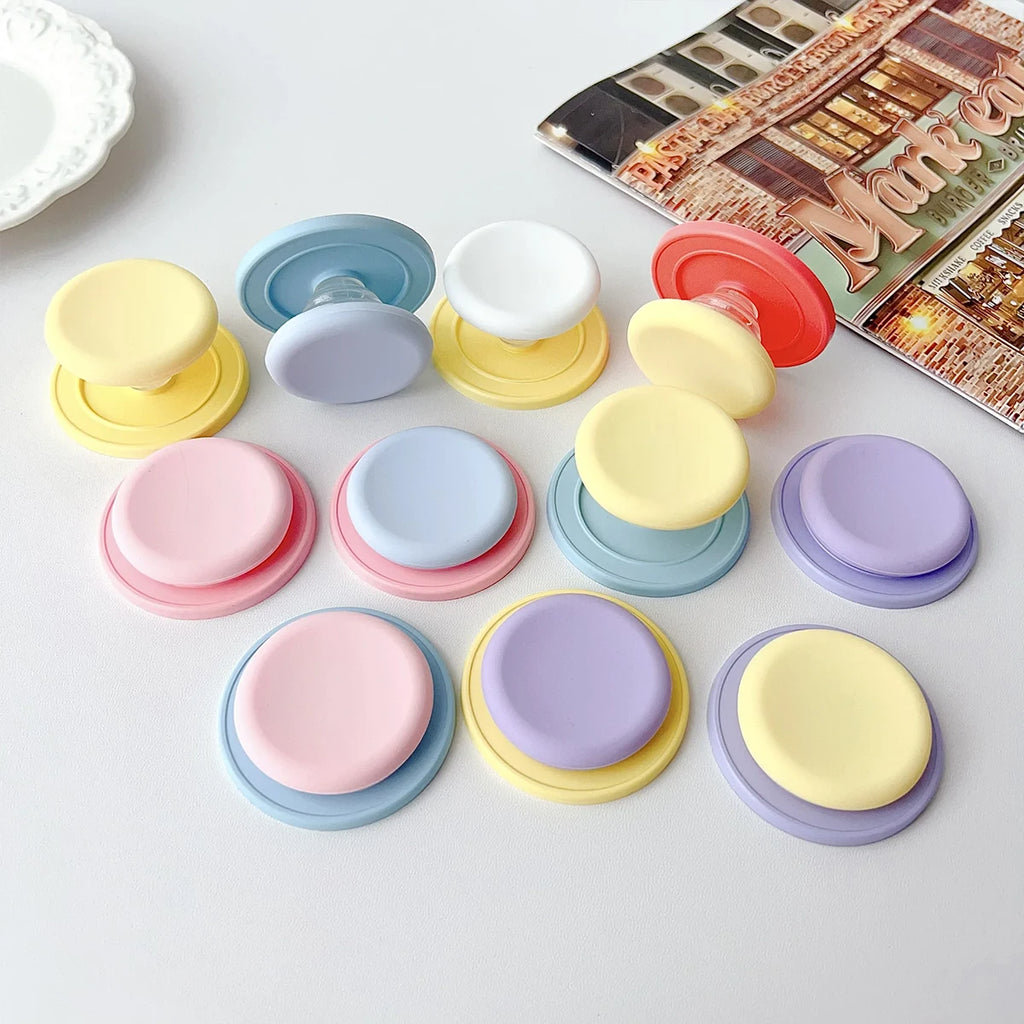 Macaron Colored Silicone Magnetic Air Cushion Stand Adhesive Backing Qme