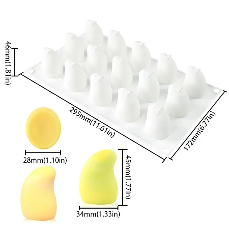 Mango Pudding Mousse Silicone Molds 3D Fruit DIY Baking Chocolate Ice Qme A2