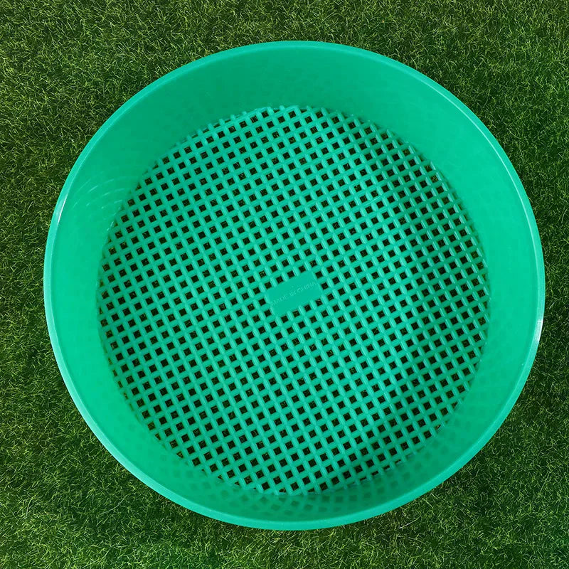 Plastic Soil Sieve Filter Mesh Round Soil Dirt Sifter For Soil Stone Sifting Filtration Home Garden Flower Plant Nursery Tools Qme