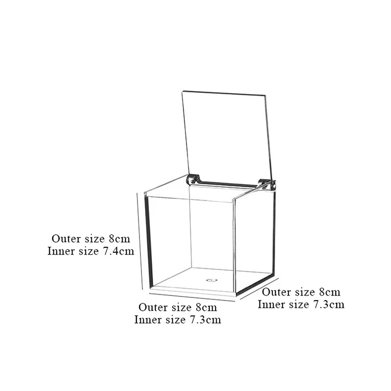 Transparent Acrylic Dust Cover Party Decor Plastic Box Durable Multi Qme A2