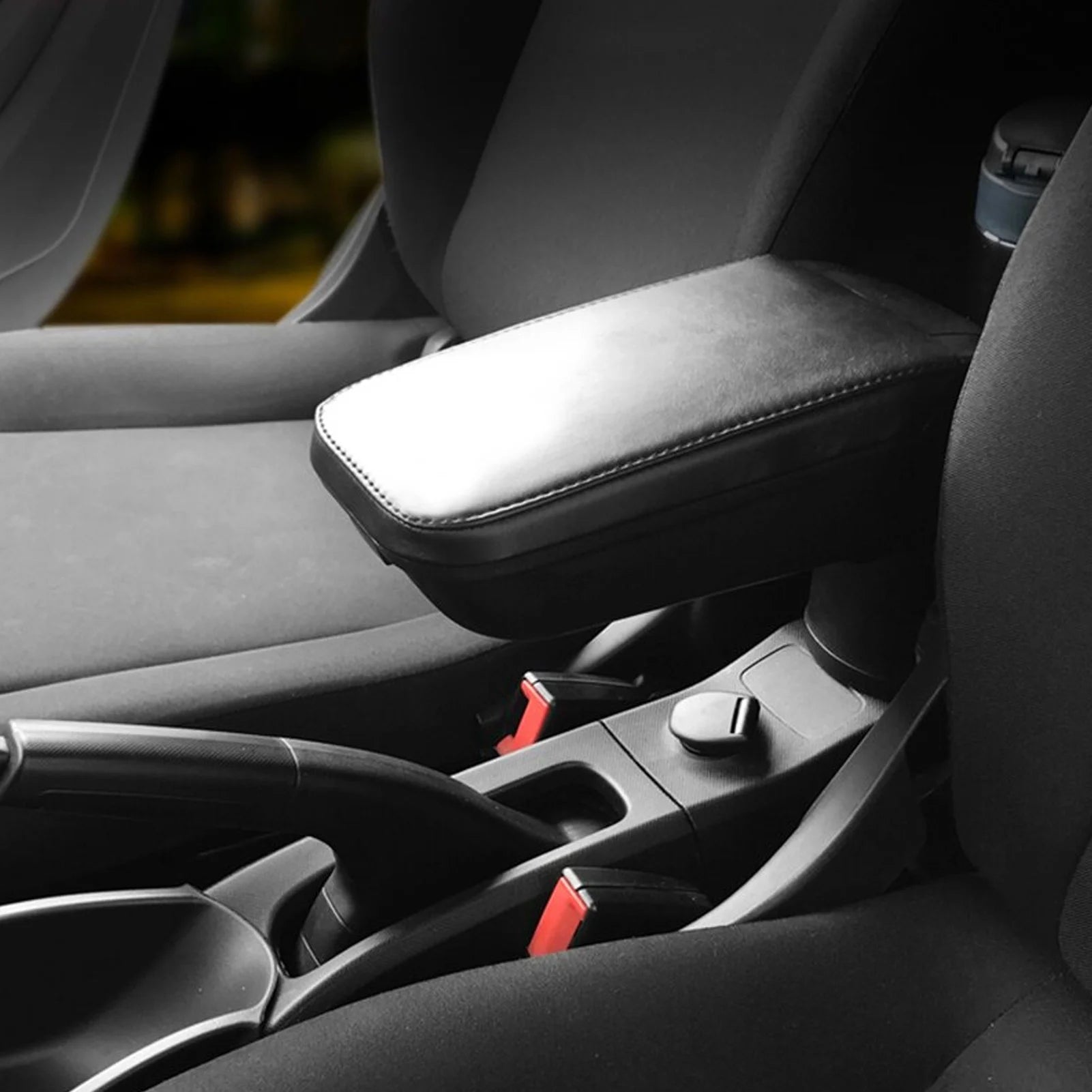 Car Center Console Armrest Box with Water Cup Holder Replacement for Mercedes Smart Fortwo Forfour 453 15-19 Water Cup Holder Qme