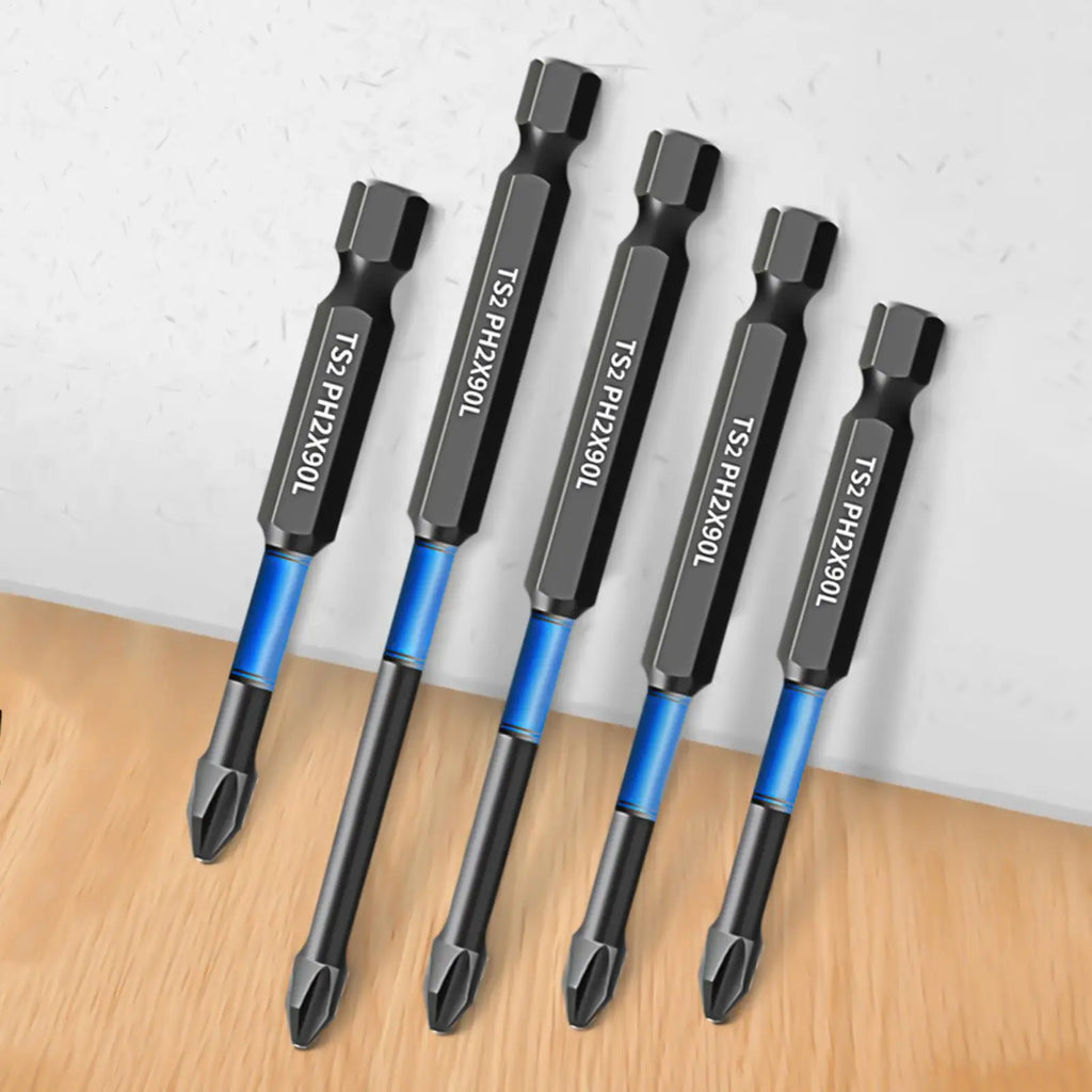 Screw Bit 6-Piece Precision Magnetic Alloy Steel Hex Shank Drill Qme