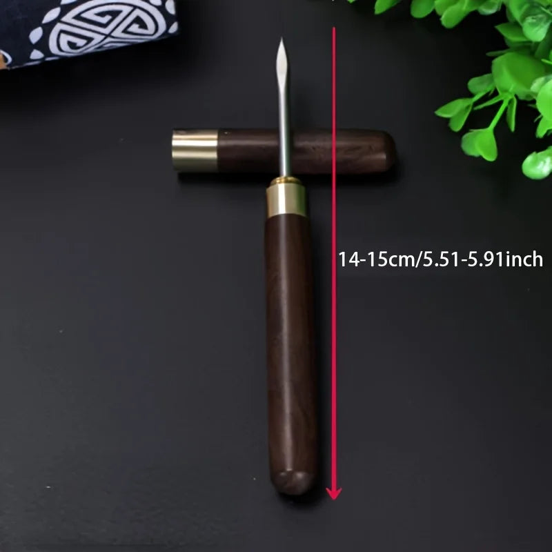 2pcs Ice Pick, Used for Ice Breaking, Stainless Steel Ice Pick with Ebony Handle and Safety Cover, Multifunctional Ice Pick Qme