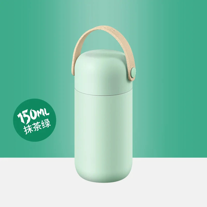Macaron Palette Mini Pocket Thermos Cup Qme green 150ml