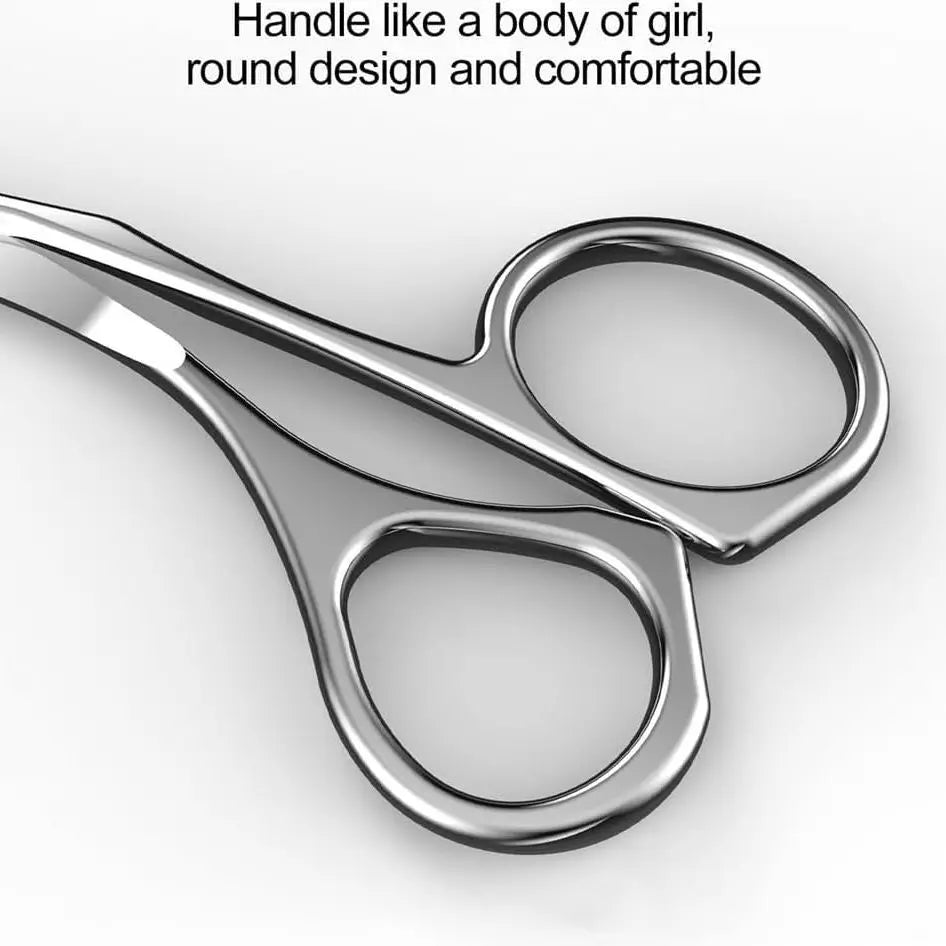 Stainless Steel Eyebrow Scissors Comb Makeup Trimming Knife Hair Qme
