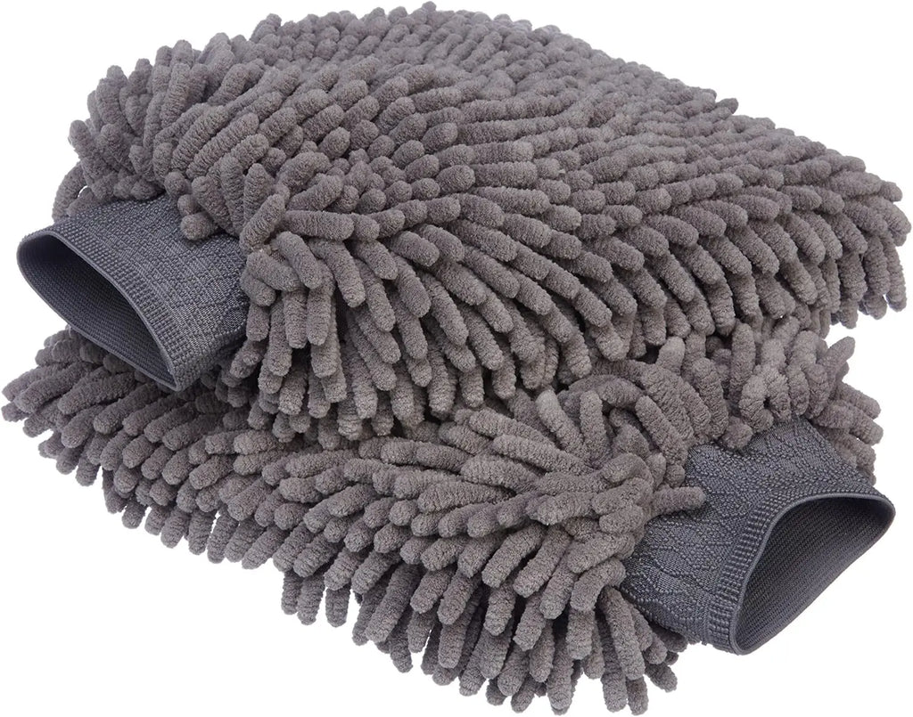 Car Wash Mitt, 2PACK Chenille Microfiber Wash Mitt, Scratch-Free & Lint-Free, Rich Foam, Highly Absorbent, Double Sided, Wash Mi Qme Default Title