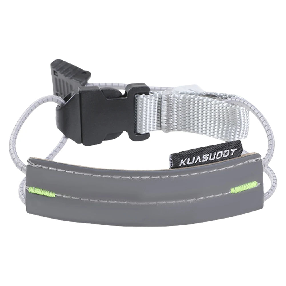 Reflective Bike Pants Strap High Visibility Cycling Pants Cuff Band Bicycle Trouser Bands for Night Walking Cycling Running Qme Grey