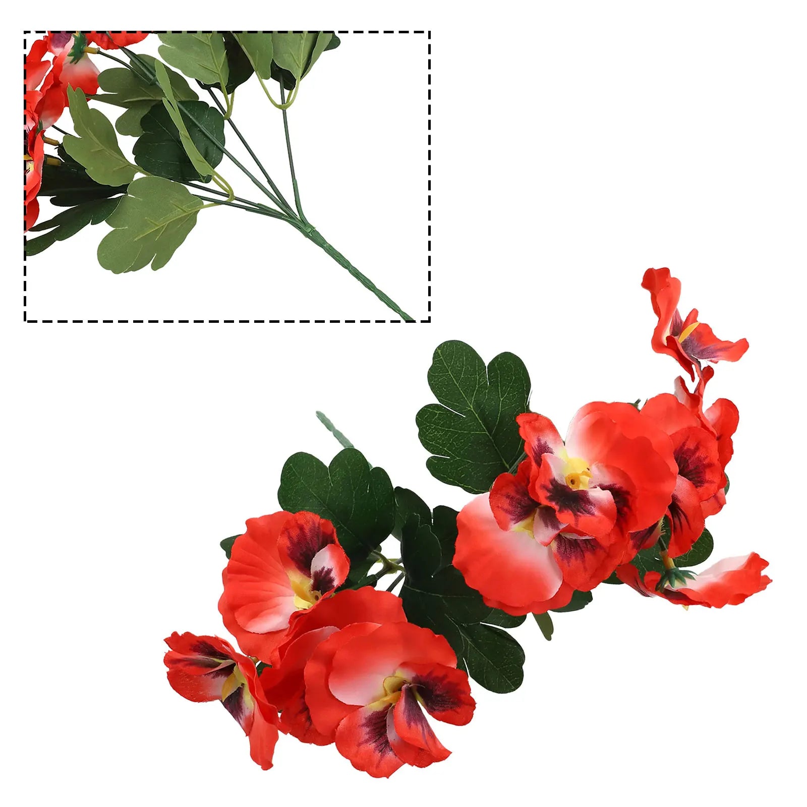 10 Heads Artificial Pansy Fake Flower European Multicolor Fake Bridal Flower Bouquet Wedding Home Party Decoration Flowers Qme