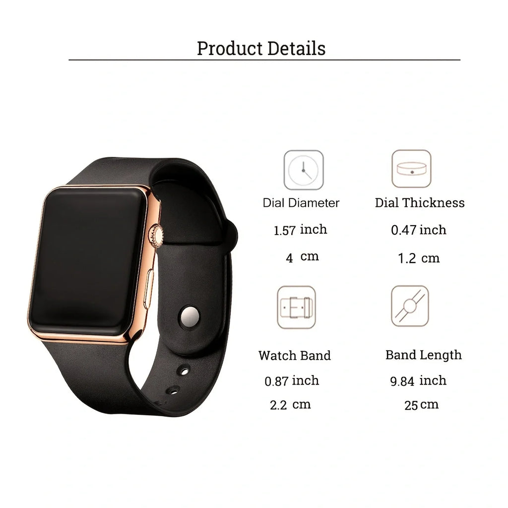 Sport Digital Watch Women Men Square LED Watch Silicone Electronic Watch Women's Watches Clock relogio feminino digital reloj Qme