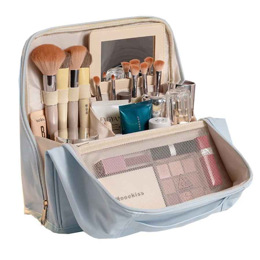 Travel Makeup Bag Women Large Capacity Waterproof Cosmetic Organizer Qme