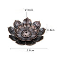 1PC Alloy Incense Burner Stick Holder Plate Buddhism Lotus Censer Bronze Nasturtium Incense Burner Qme Copper S