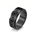 Anti Stress Knuckle Ring Man Stainless Steel Viking Characters Enamel Spinning Rotating Anxiety Control Ring Bague Homme Rings Qme hei 11