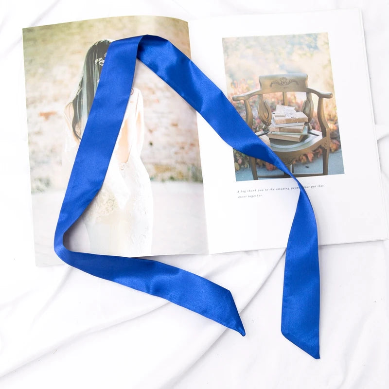 Long Bag Scarf Women Hair Band Lady Accessories Solid Skinny Scarves Qme