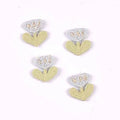 20pcs 16x17mm Assorted Color Tulip Embroidered Appliques,Sewing Decoration DIY Clothes Hair Accessories No Glue cp3854 Qme 16x17mm-6