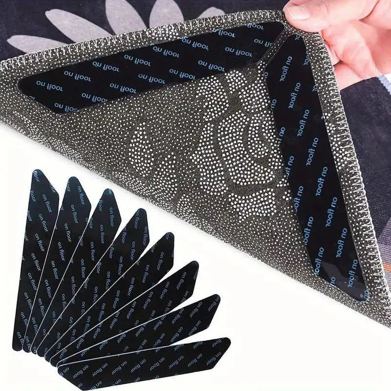 Carpet Non-slip Sticker Reusable Washable Anti-slip Mat Anti Curling Rug Pads Floor Carpet Corner Clip Fixed Grippers Tape Qme