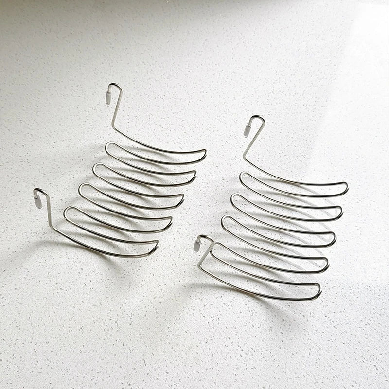 Stainless Steel Sink Drain Basket Hanging Storage Rack, Expandable Organizer Box, Home Storage Basket, Household Supplies Qme 2pcs