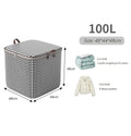 1Pcs Foldable Clothes Organizer Clothes Storage Bags Large Capacity Quilt Moving Box Tote Bag Dustproof Clothing Wardrobe Home Qme 100L 1pcs