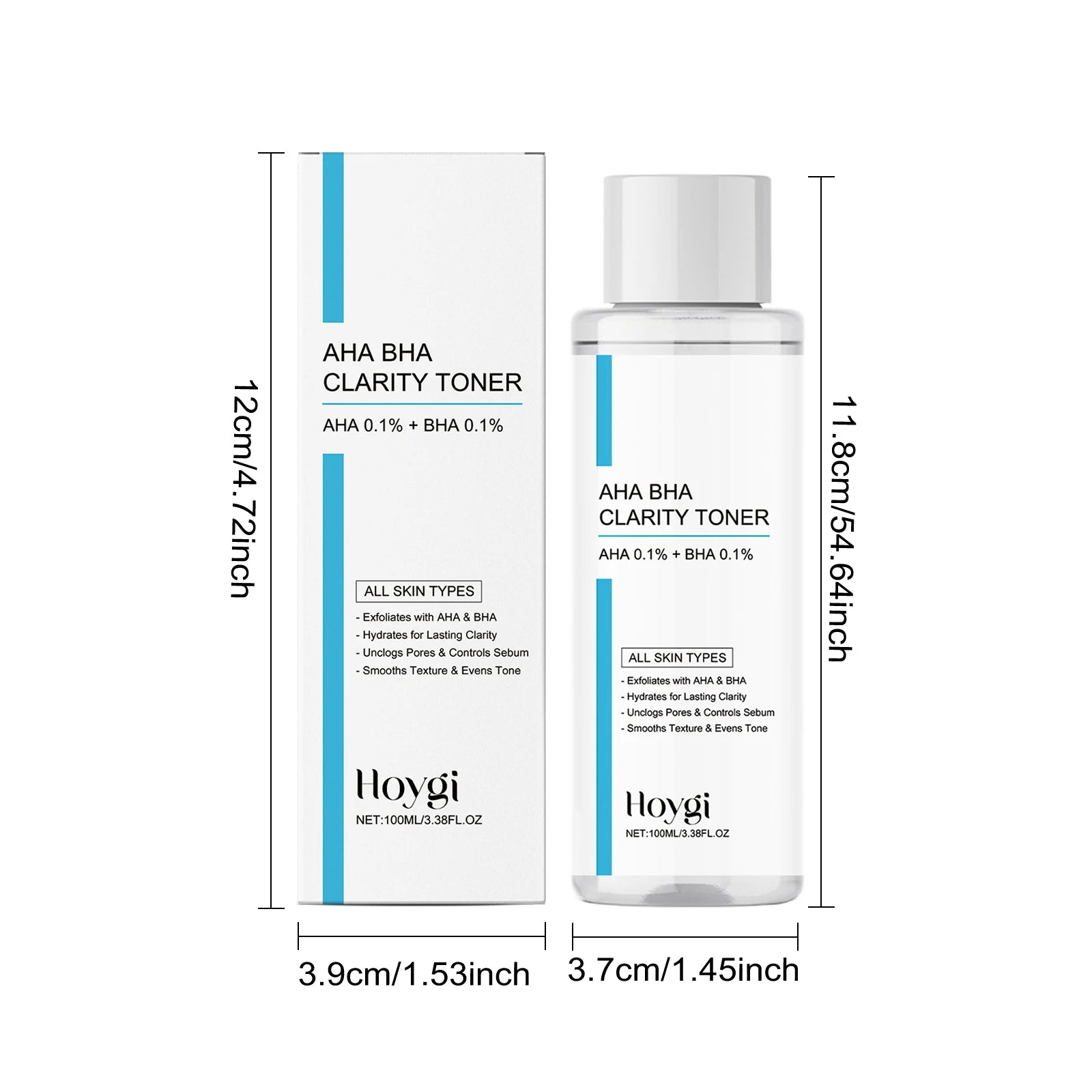 AHA BHA Toner Gentle Exfoliating Toner for Oily Skin Pore Refining Soothing Hydrating Facial Essence Daily Oil Control Skincare Qme