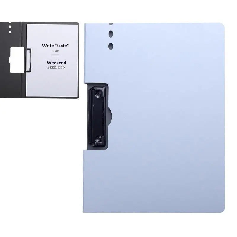 A4 File Folder Cover Document Organizer Clipboard Business School Qme Gray