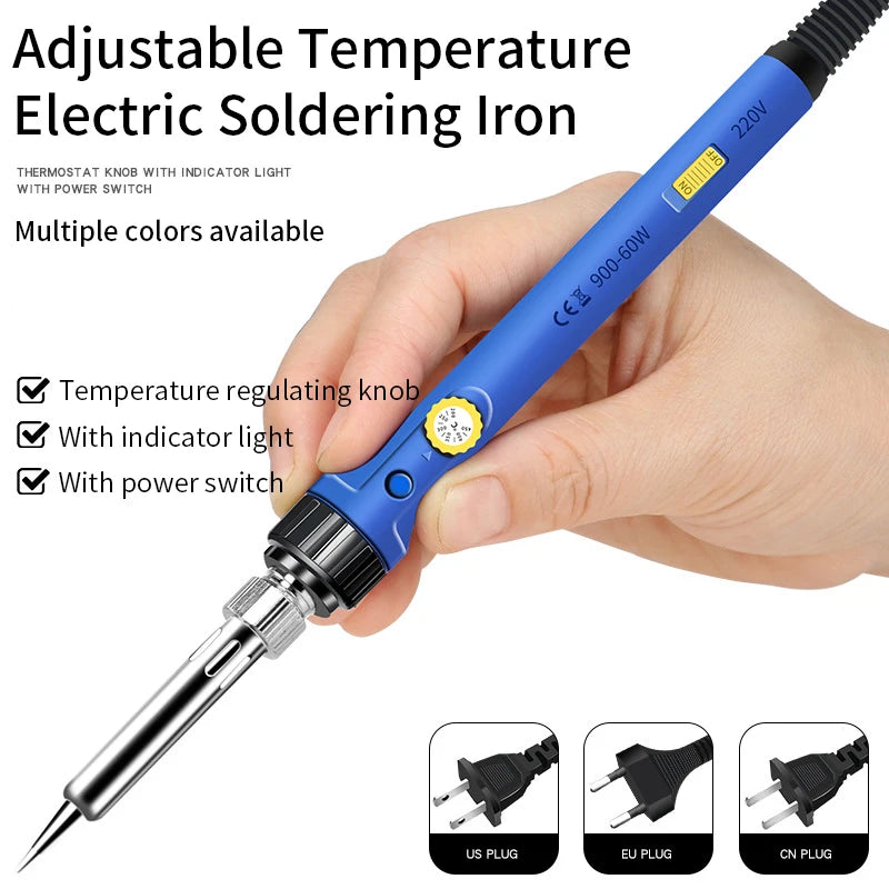 Soldering Iron Adjustable Temperature Electric Solder Rework Station Qme