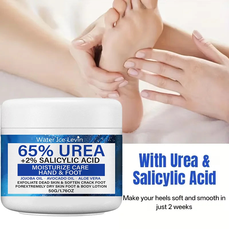 Urea Foot Cream with Salicylic Acid, Moisturizing & Exfoliating for Dry, Cracked Feet Qme
