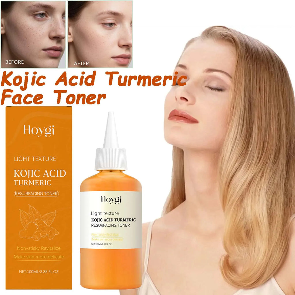 Brightening Kojic Acid Turmeric Toner Soothing Hydrating Pore Minimizing Oil Control Reduce Dullness Refreshing Facial Skin Care Qme