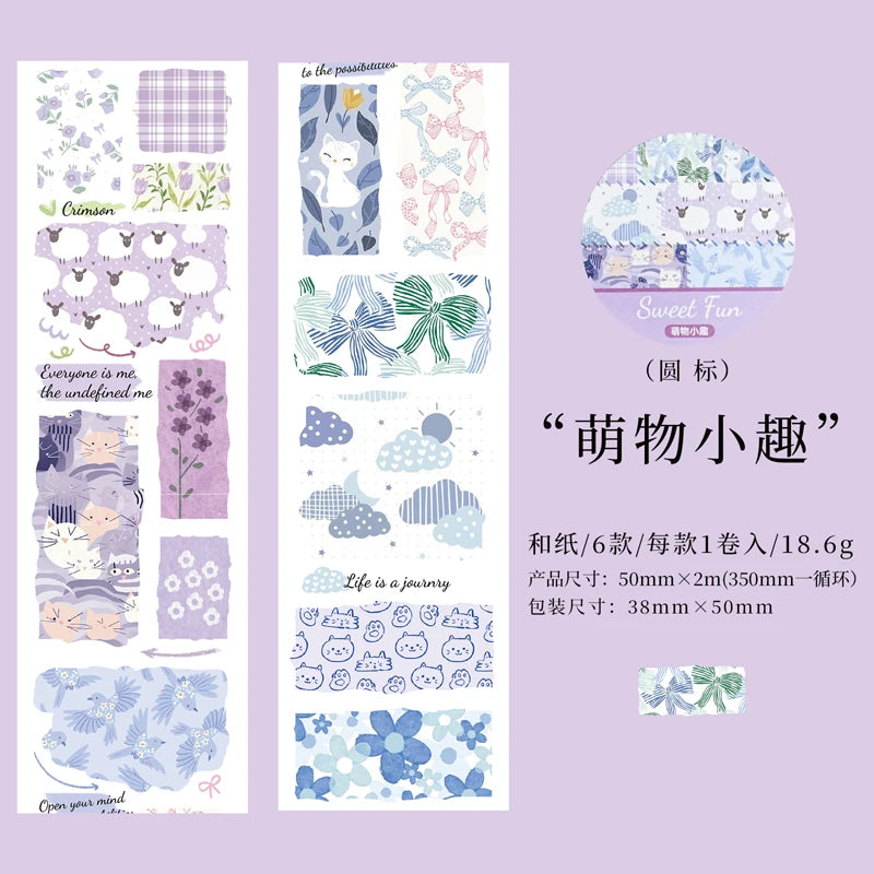 50mm*2m/Roll Fruit theme PET Tape Handbook Aesthetic Decorative Stickers Album Journals Scrapbooking Supplies Art Masking Tapes Qme D4 50mm X 2m