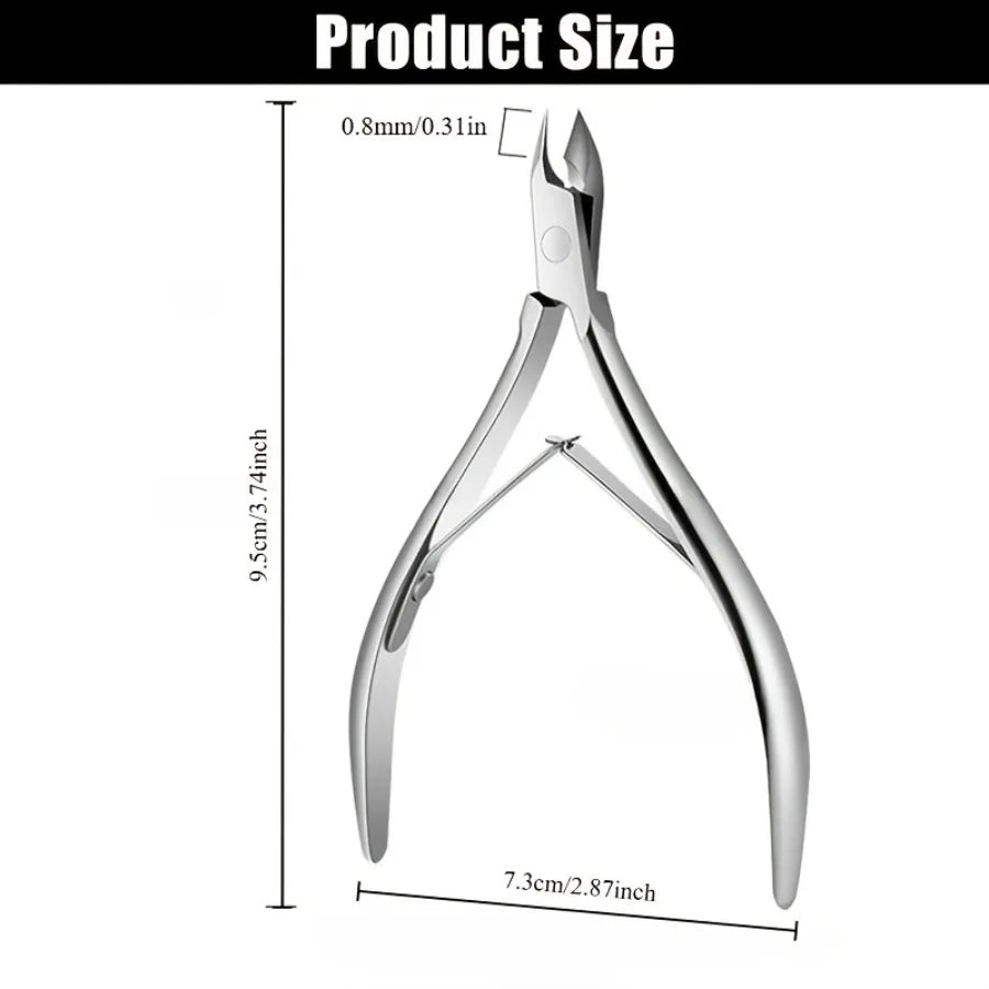 Professional Manicure Tools Sharp Blade Cuticle Nippers Nail Hangnail Qme Light Grey