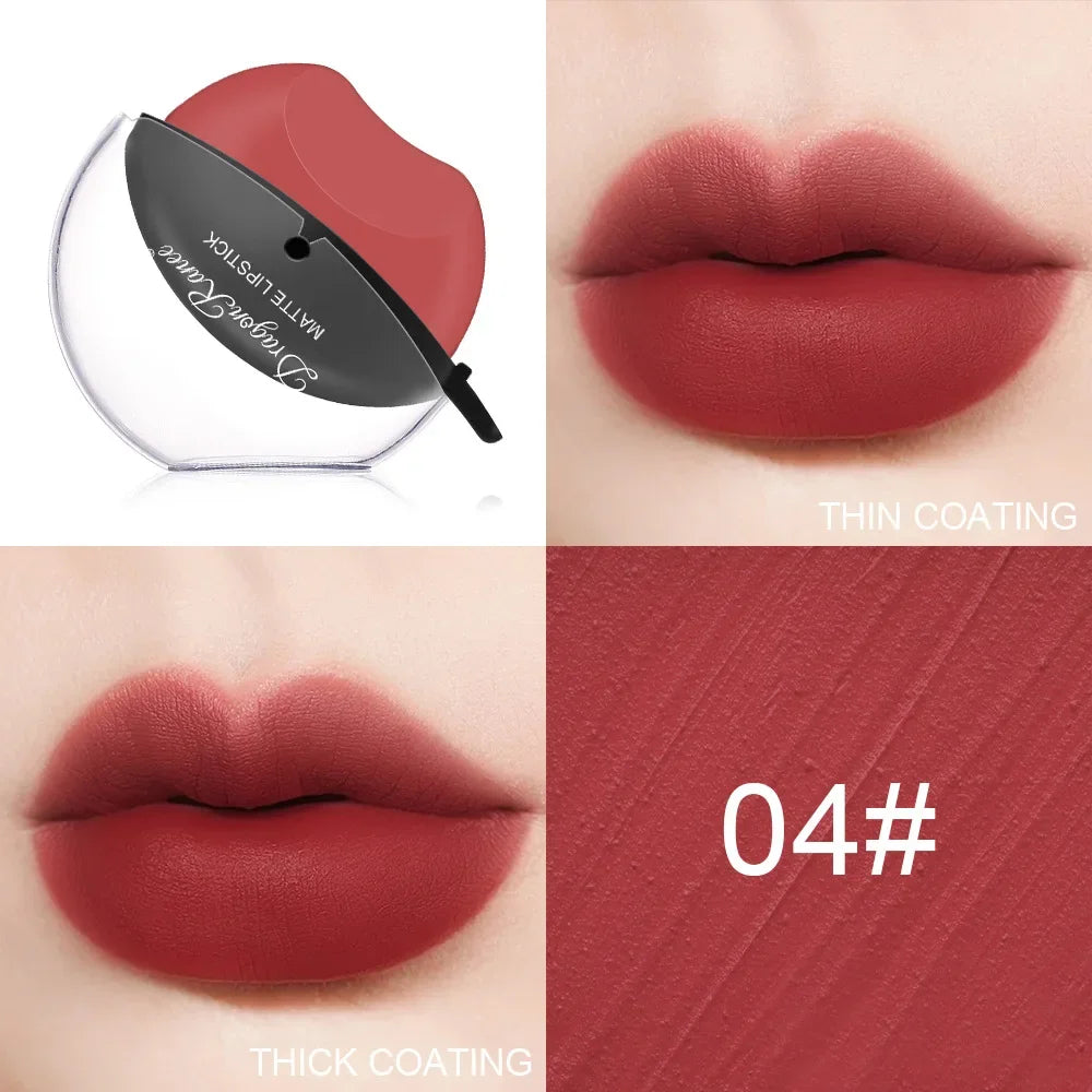 Color Changing Lazy Lipstick Squeeze Into Lips Makeup Lip Gloss Matte Waterproof Long Lasting Non-stick Cup Tint Balm Cosmetic Qme 04 matte