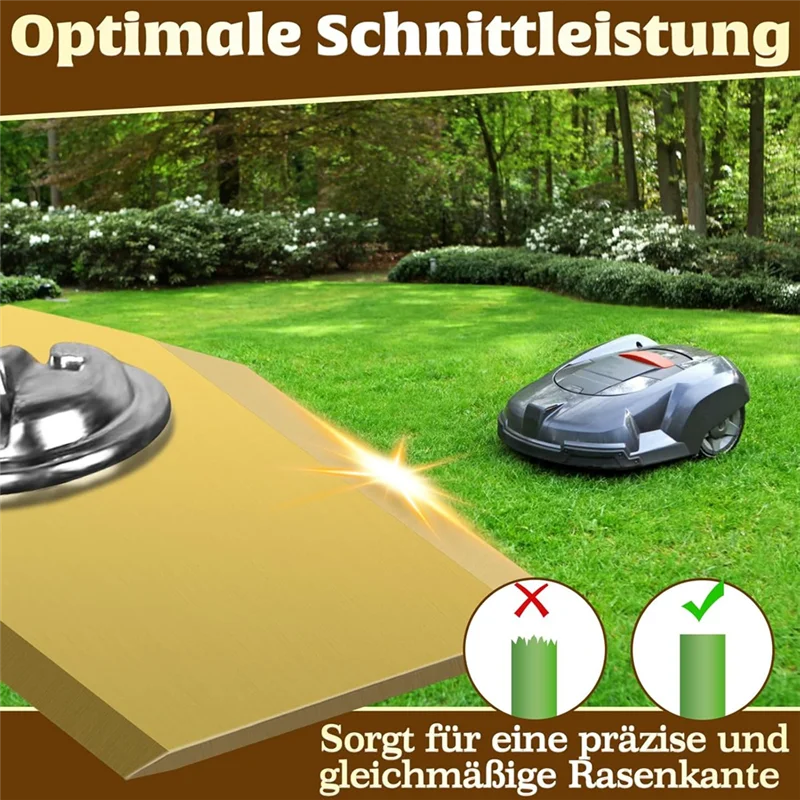 A02F-Pack Replacement Robotic Lawnmower Blades-40 Pieces Stainless Steel With Titanium Coating For , Yard Force Qme