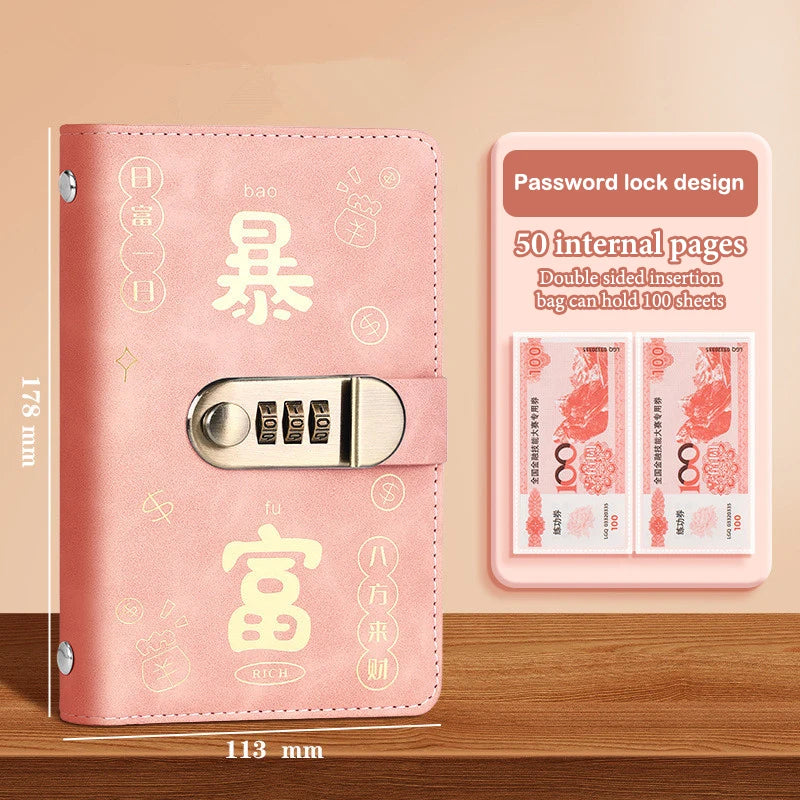 Banknote Storage Book Made Of PU Material, Can Hold 100 Banknotes, With Banknote Photos, Stamps, Bank Card Storage Book Qme O
