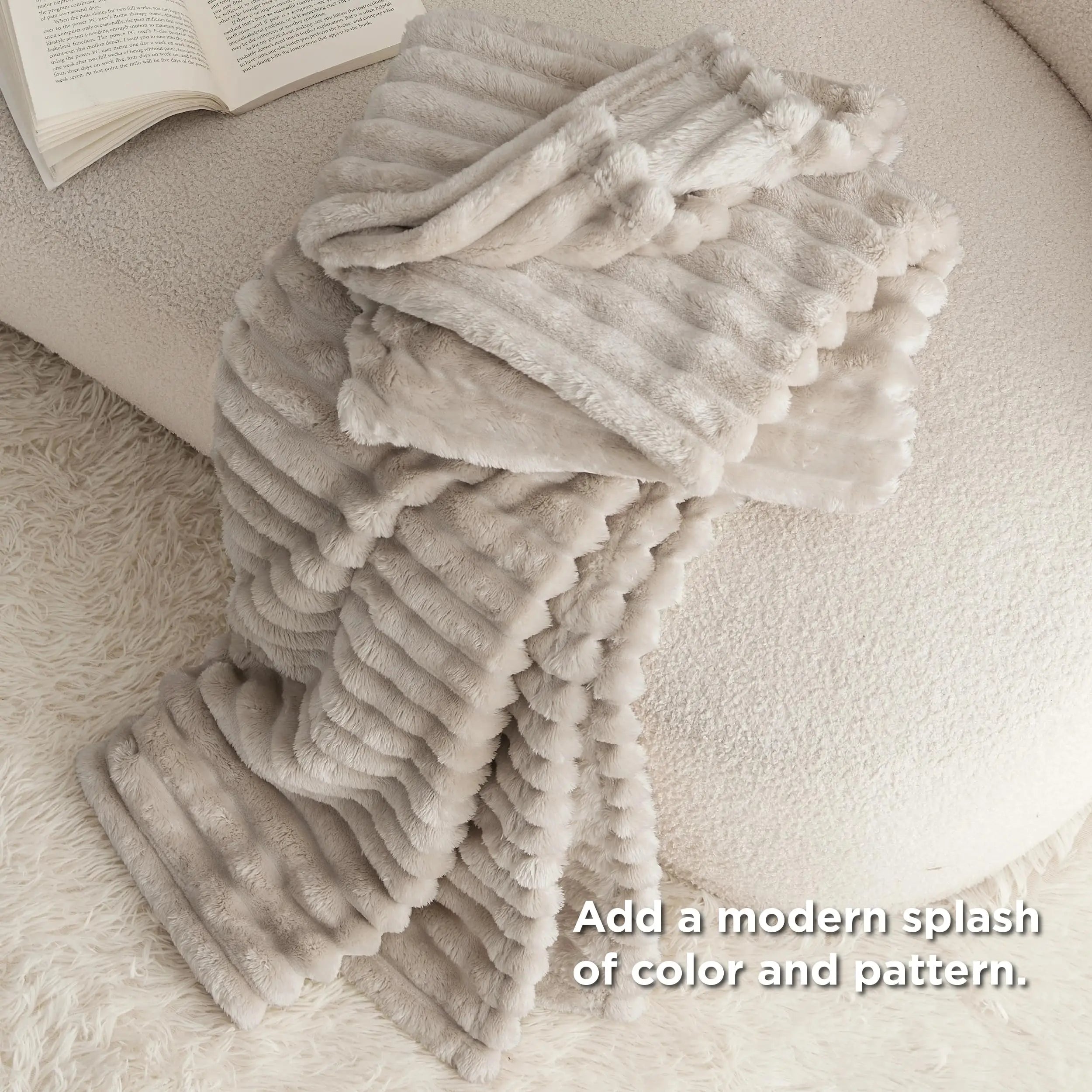 Artificial Rabbit Plush Autumn Warm Bed Blanket Soft Coral Plush Sofa Blanket Comfortable Thickened Bed Blanket Qme