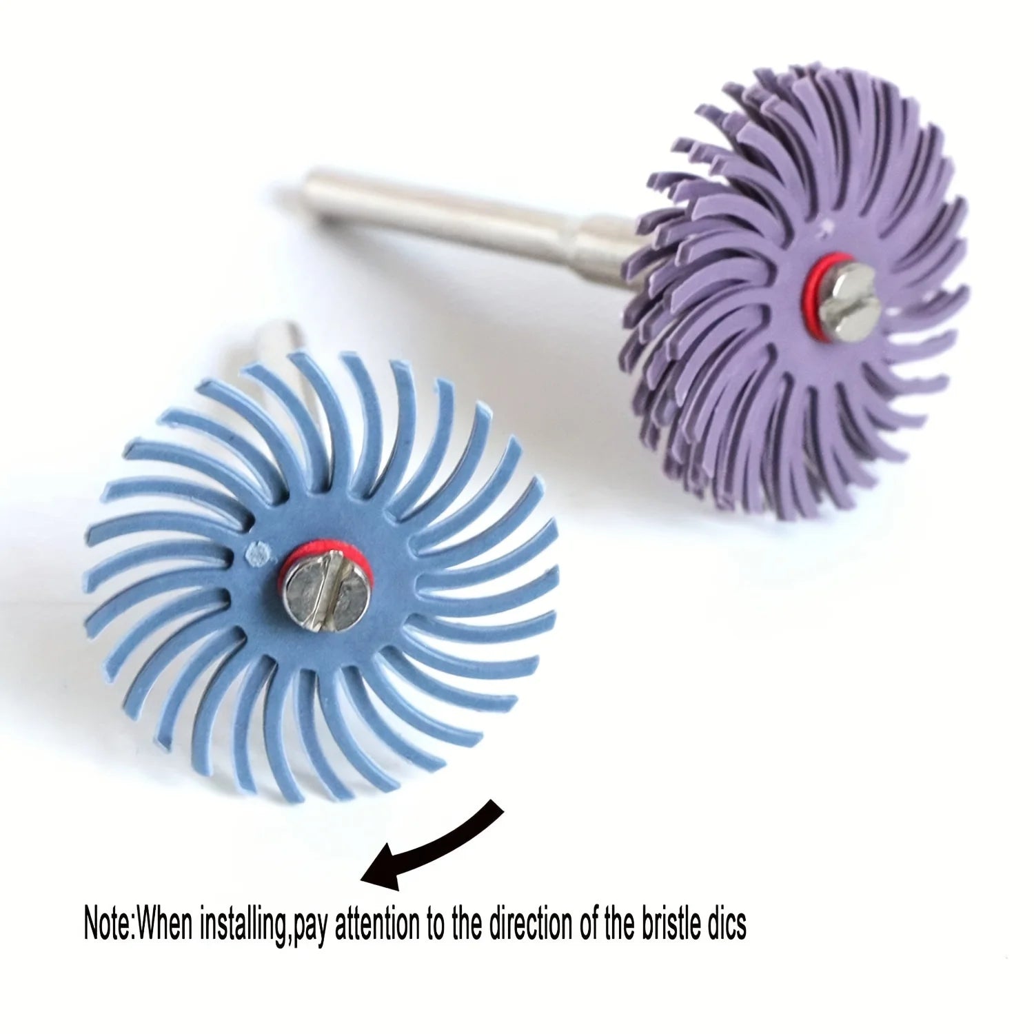 Radial Bristle Disc Kit with Mandrel Gap Polishing Wheel for Rotary Tools,Detail Abrasive Wheel for Jewelry Wood Metal Polishing Qme