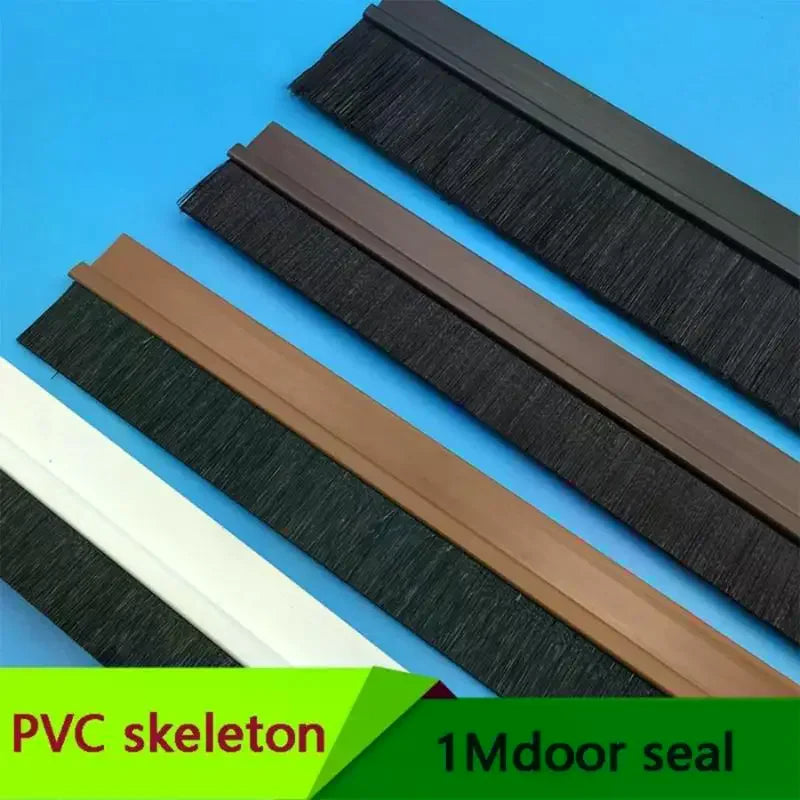Door Bottom Seal Brush Door Seal Dust Proof Anti- Safe PVC Sealing Strip Self-Adhesive Filling Sealing Strips Qme