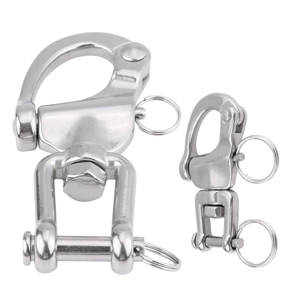 Swivel Snap Shackle Swivel Shackle Snap Shackle 316 Stainless Steel Jaw Swivel Snap Shackle for Sailboat Spinnaker Halyard Qme