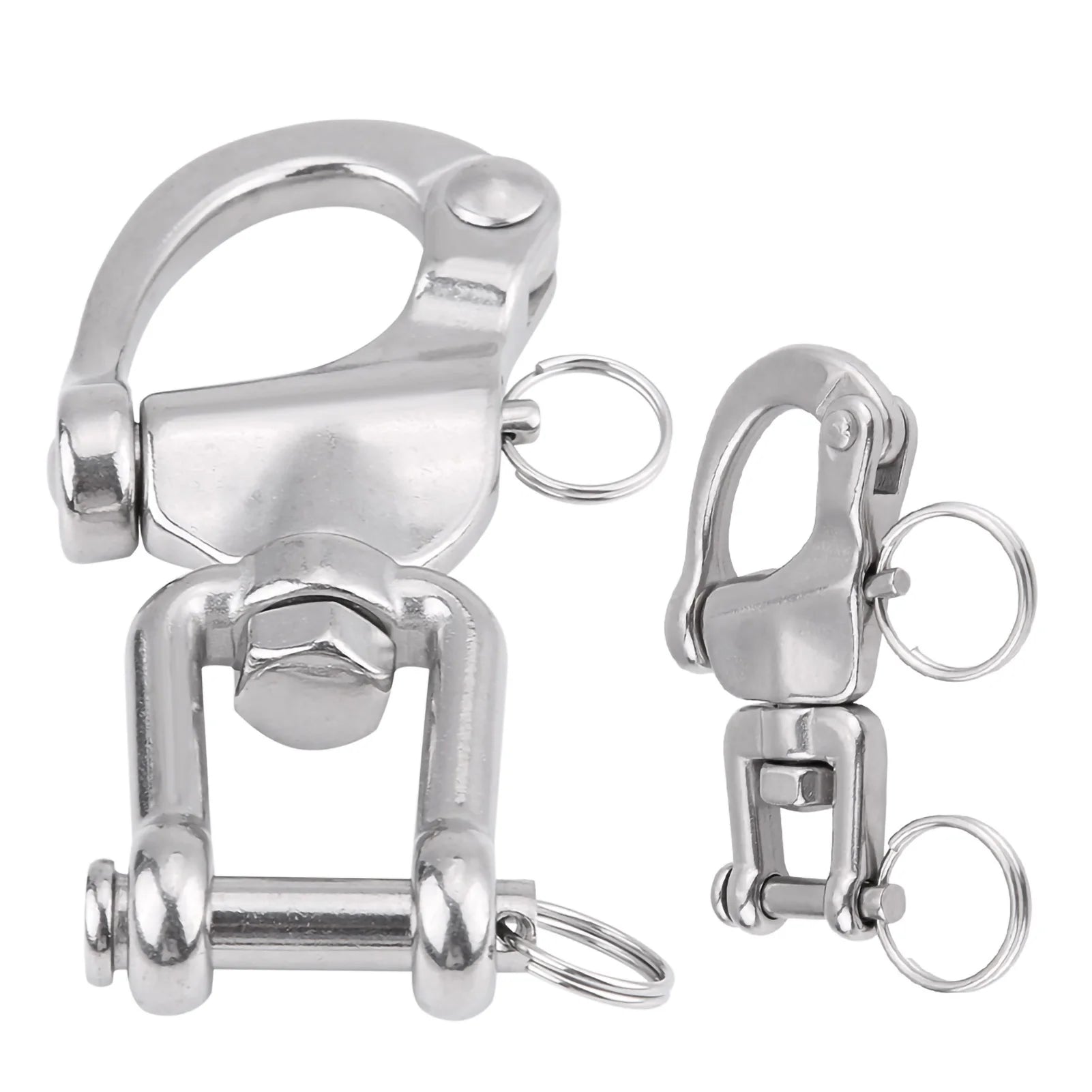 Swivel Snap Shackle Swivel Shackle Snap Shackle 316 Stainless Steel Jaw Swivel Snap Shackle for Sailboat Spinnaker Halyard Qme