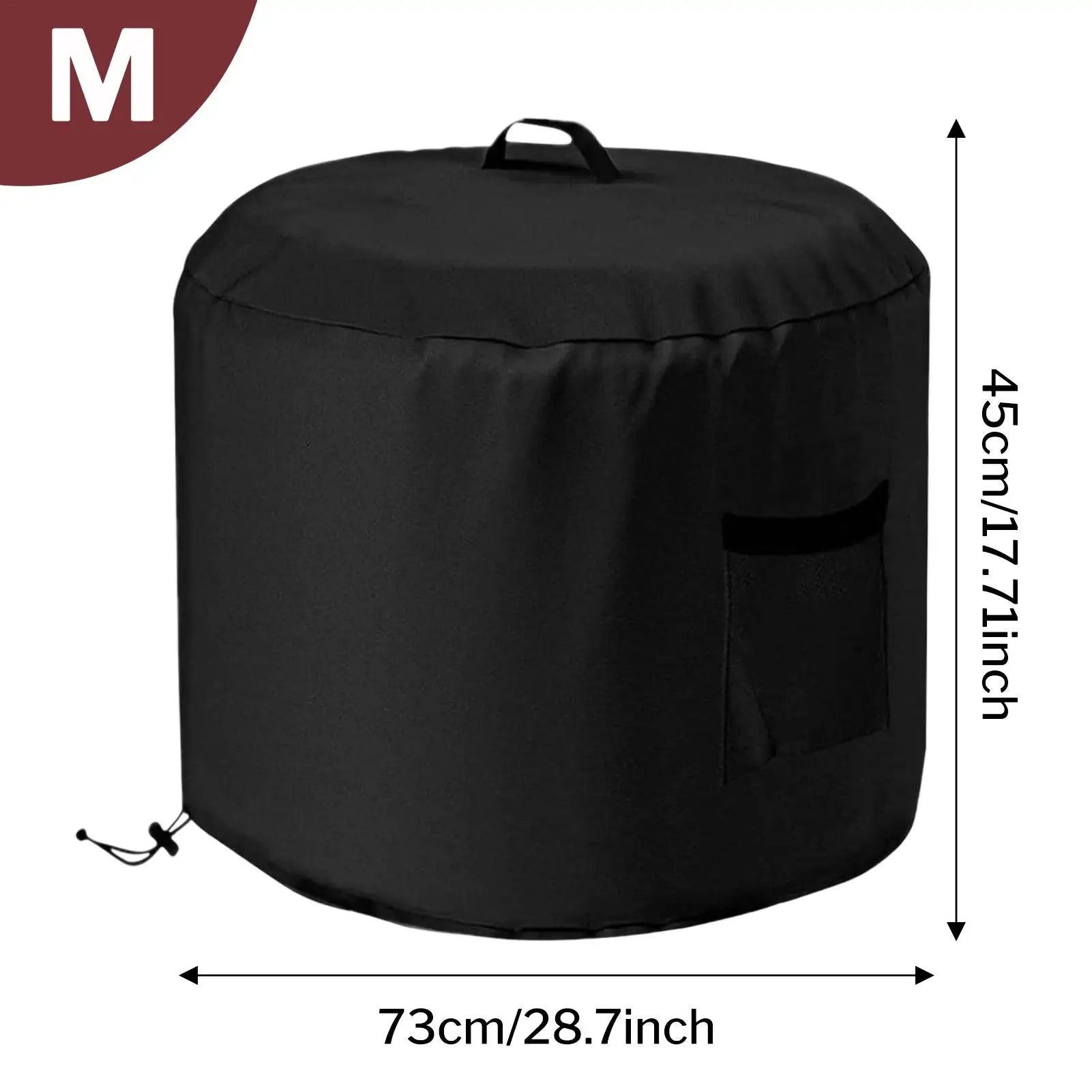 Fire Pit Cover Waterproof Outdoor Round Weatherproof Oxford Fabric Qme