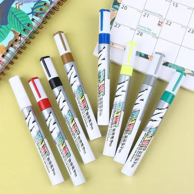 Waterproof Marker Paint Pen Vehicle Touch-up Tyre Oily Markers Quick Qme