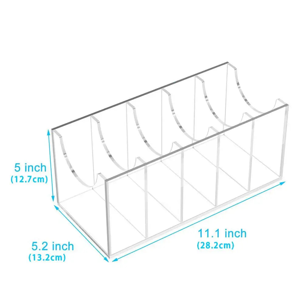 C Men Acrylic Belt Holder Organizer Clear Display Case Multi-purpose Qme 5 grid