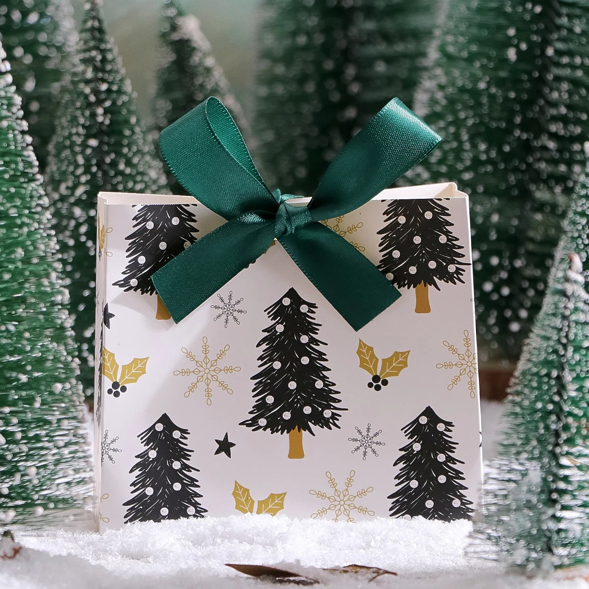 10-Pack Christmas Gift Boxes with Mini Holiday Gift Bags in Assorted Patterns for Candies, Chocolates and Small Gifts | Ideal Ch Qme A Other Other