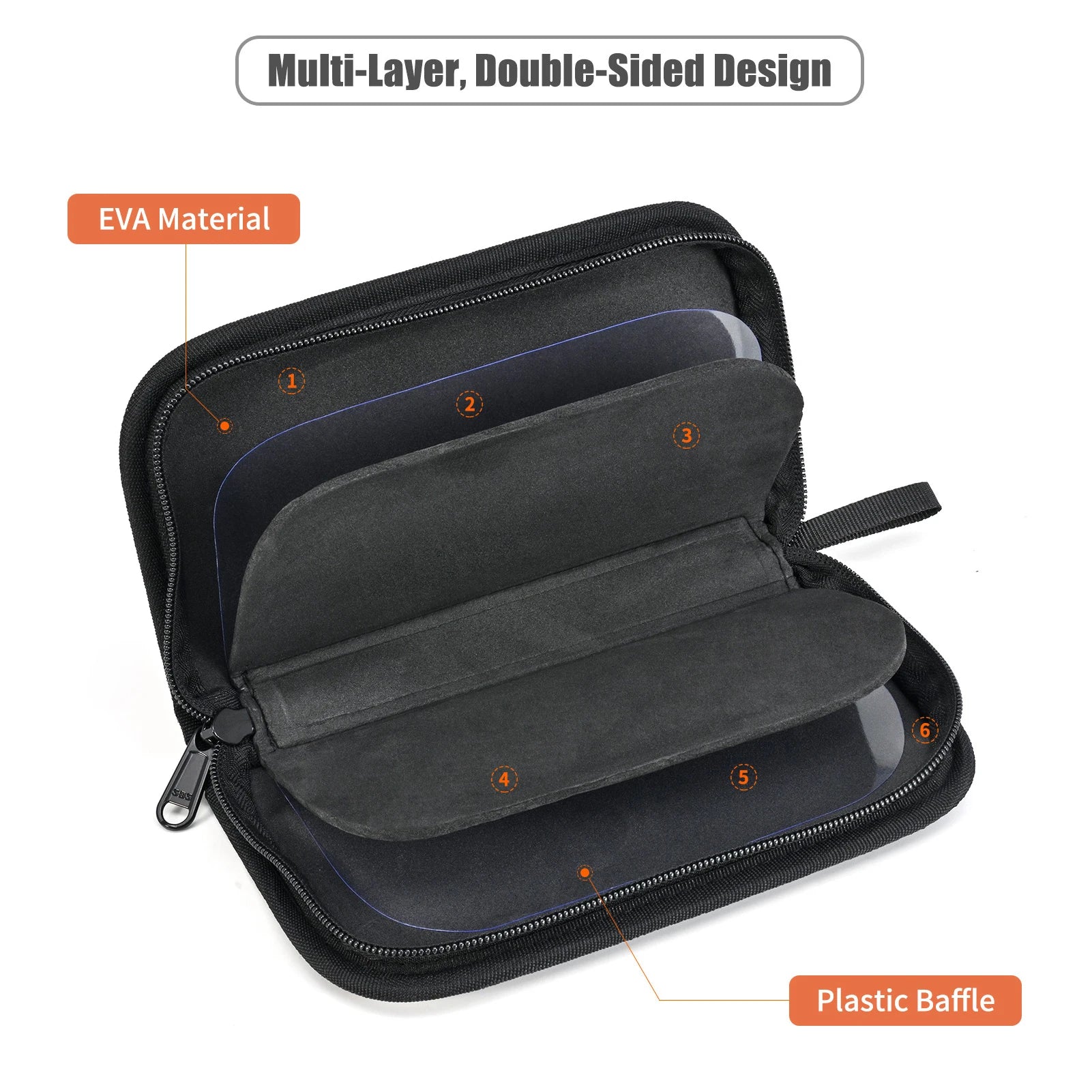 Fishing Fly Fishing Lures Spoon Storage Bag EVA Fishing Sequins Fishing Hook Organizer Pouch Qme
