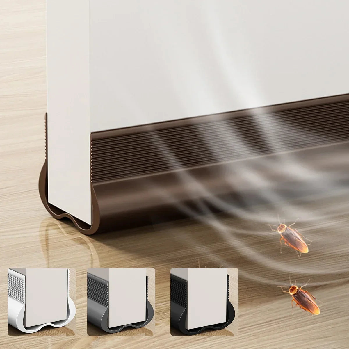 PVC Flexible Door Bottom Sealing Strip Under Doors Draft Stopper Qme