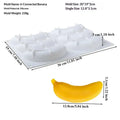 6 12 Cavity Banana Mousse Cake Silicone Mold DIY Chocolate Pudding Qme B