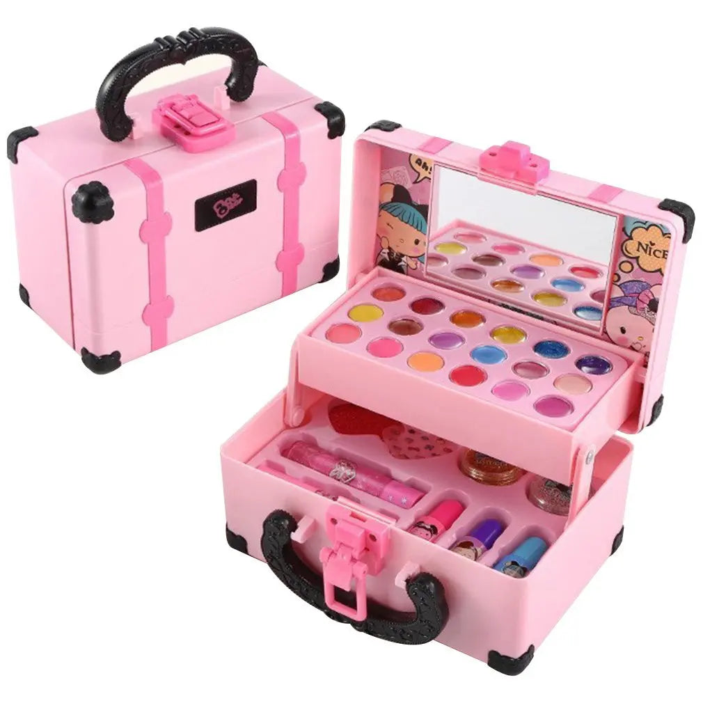 Children Makeup Cosmetics Pretend Playing Box Princess Make Up Girl Toy Play Set Lipstick Eye Shadow Safety Nontoxic Kit Toy Kid Qme 1pcs