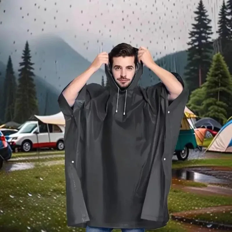 3-in-1 Waterproof Rain Poncho Hooded All-in-one Cover Motorcycle Qme